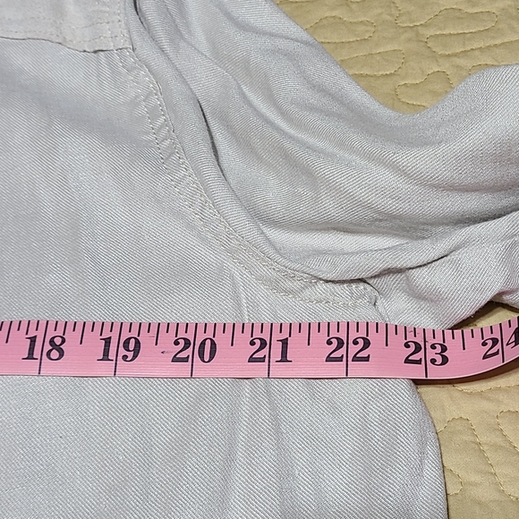 Anthropologie Linen Open Front asymmetrical jacket size L - Picture 12 of 13